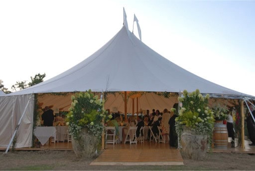 Outdoor event tent for weddings and parties by Odyssey Events.